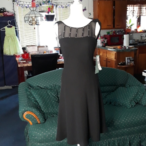 Jones Wear Dresses & Skirts - 🆕️ NWT Jones Wear Dress black w sheer sequins